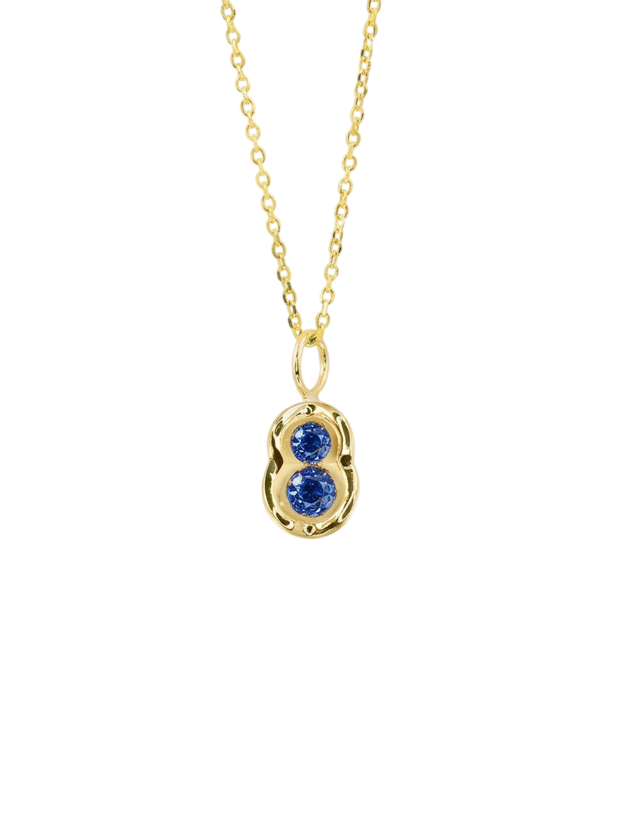 Blue Sapphire OBI no.2 Pendant with chain